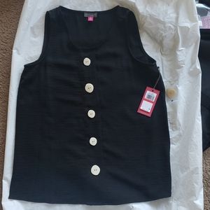 NWT Vince Camuto button tank top